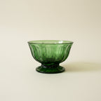 1950s Green Glass Serving Bowl