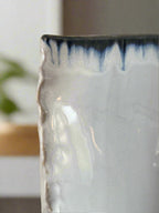 Blue Pinched Floral Vase