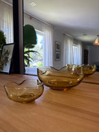 Mid-century Amber Hosting Bowls (set of 2)