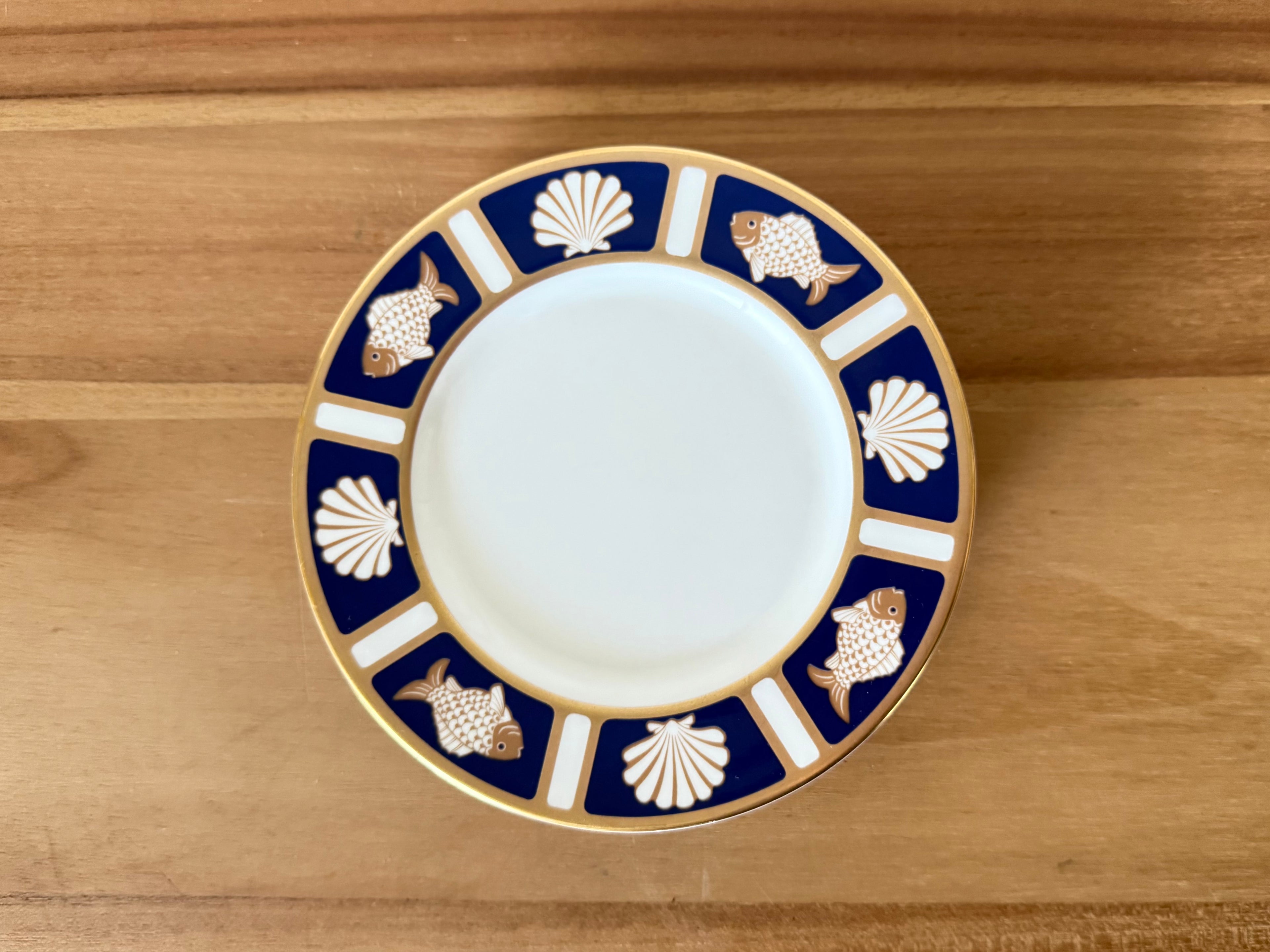 Vintage Coastal Dessert Plates (set of 4)