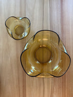 Mid-century Amber Hosting Bowls (set of 2)