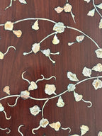 Antique 19th Century Chinese Mother of Pearl Wooden Wall Panel