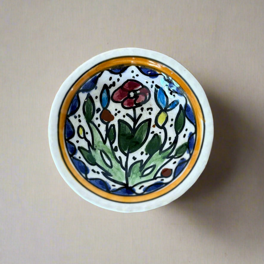 Hand-painted Flower Jewelry Dish