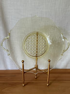 1930s Lancaster Glass Company ‘Cane’ Cake Dish