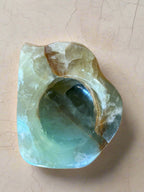 Vintage Green Onyx Jewelry Dish