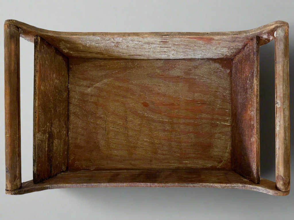 Vintage Wood Tray with Handles
