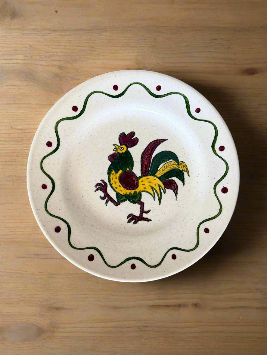 1960s "California Poppytrail" Rooster Display Dish