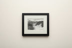 "High Tide" Signed Black and White Ink on Paper Original