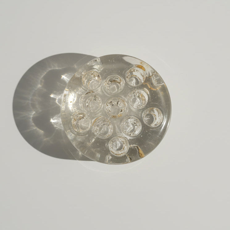 Vintage Glass Flower Frog - 3"