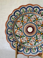 Spanish Toledo Hand-painted Scallop-trim Wall Plate