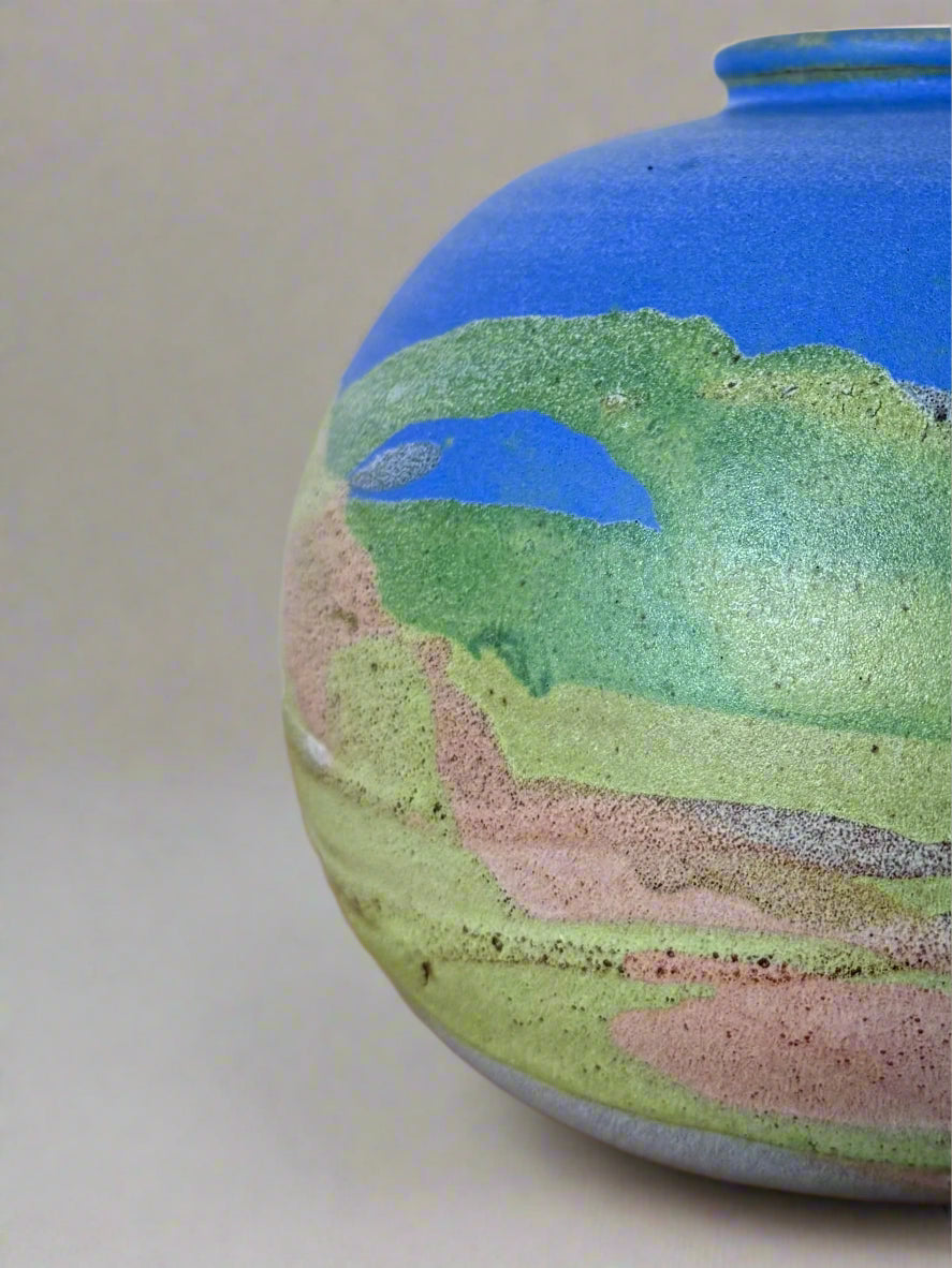 Handmade Clay Landscape Vase