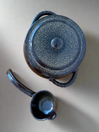 Handmade Glazed Ceramic Pot and Ladle
