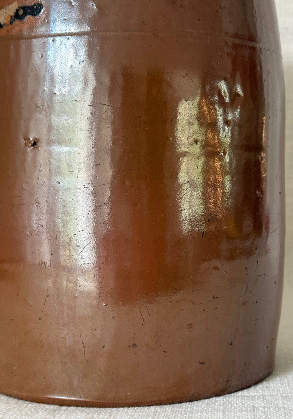 Caramel Glazed Stoneware Vase
