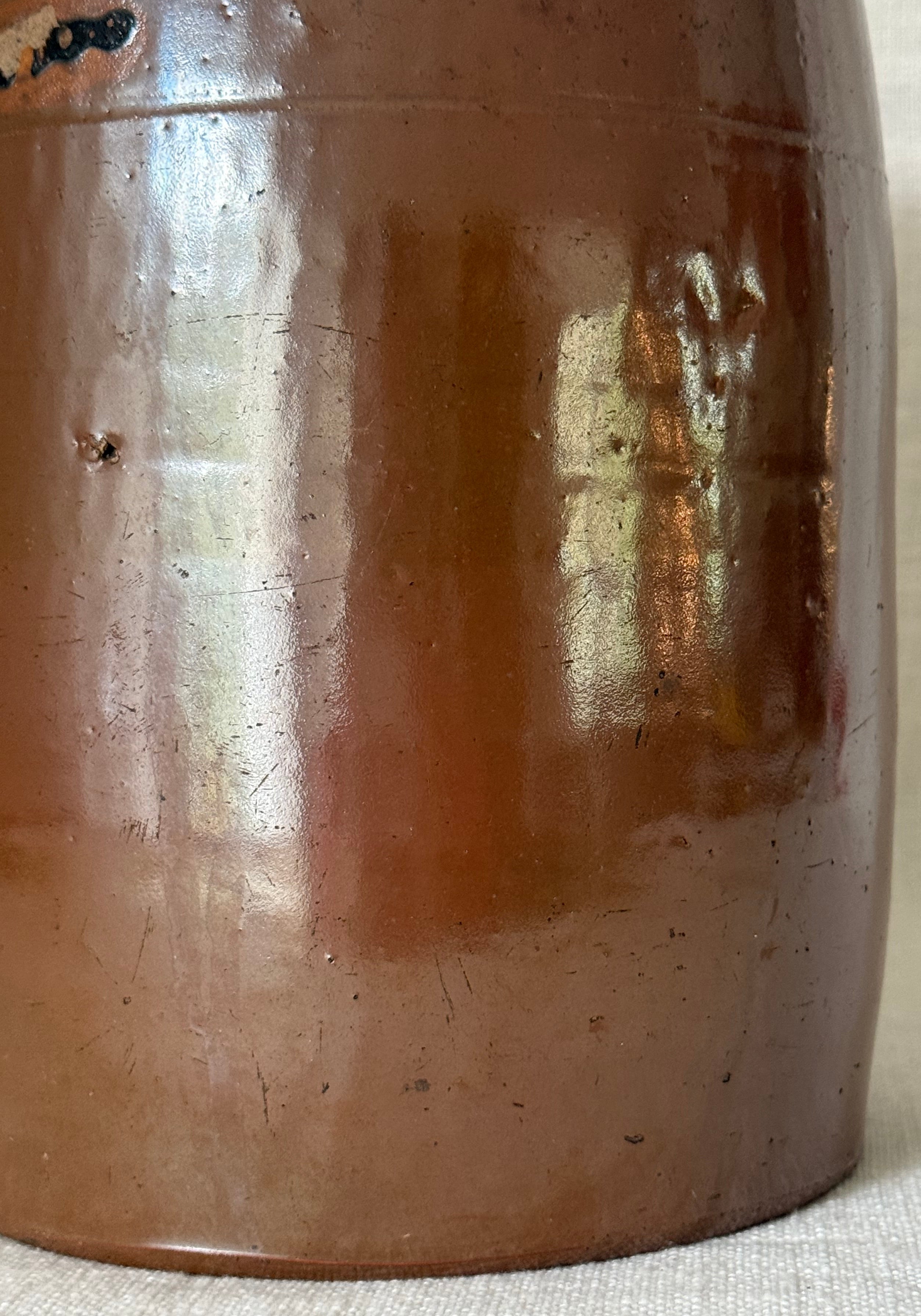 Caramel Glazed Stoneware Vase