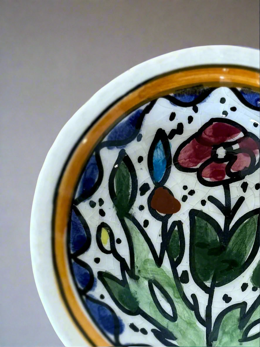 Hand-painted Flower Jewelry Dish