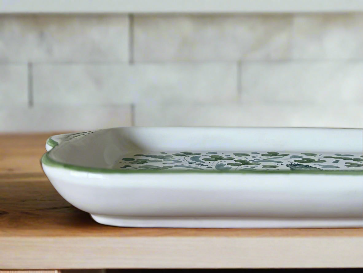 Vintage Italian "Deruta" Hand-painted Serving Dish