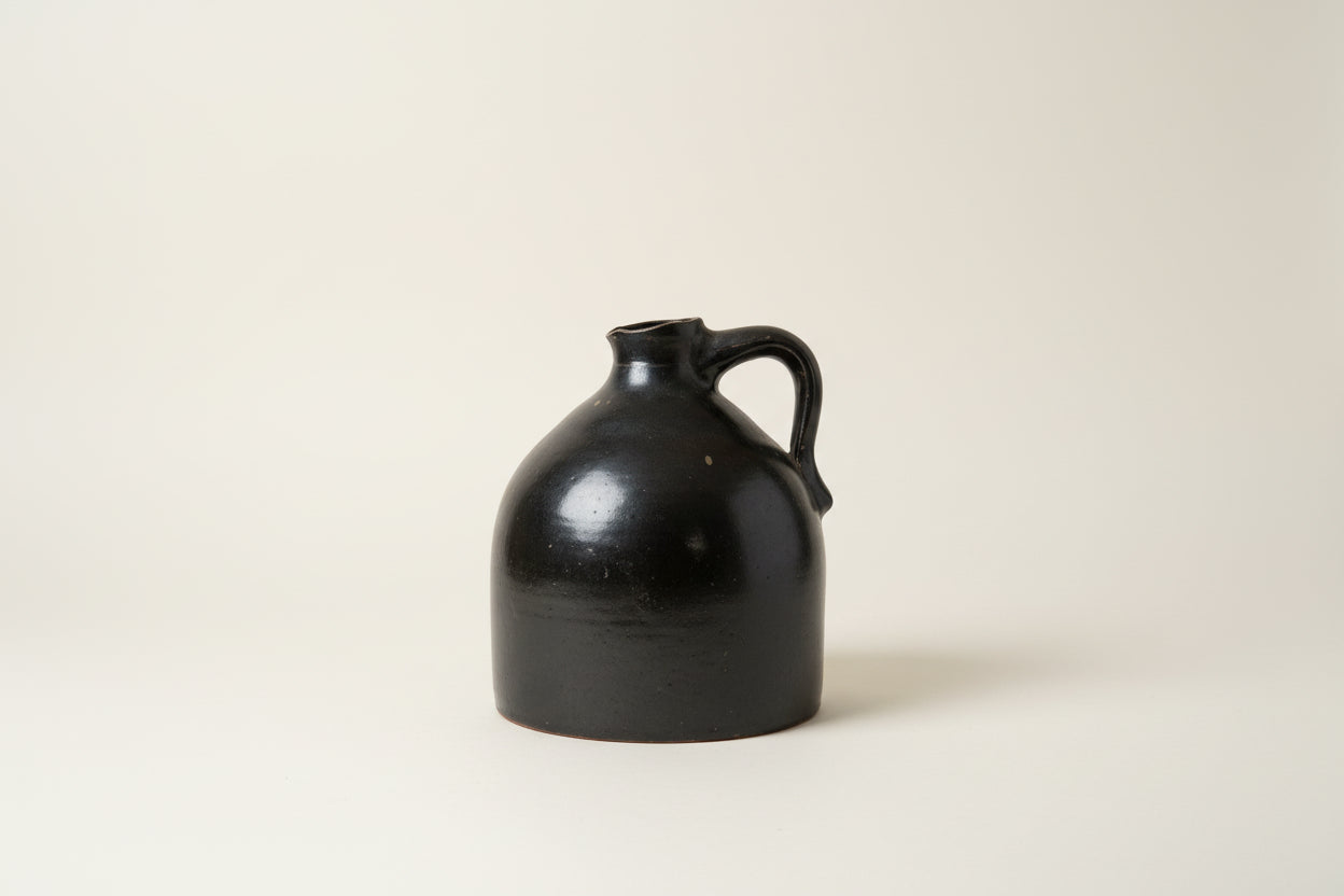 Black Glazed Stoneware Jug (medium)
