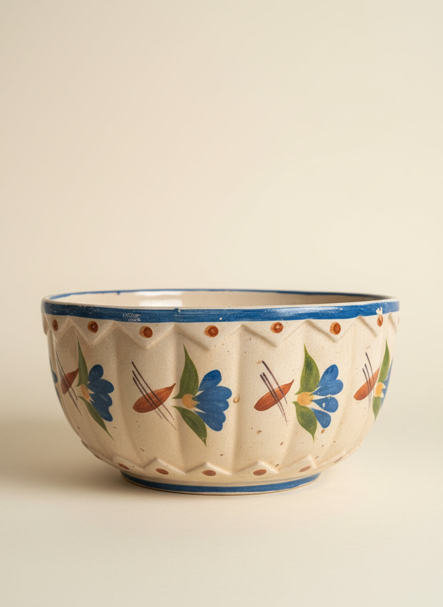 Hand-glazed Southwestern Weathered Bowl (Large)