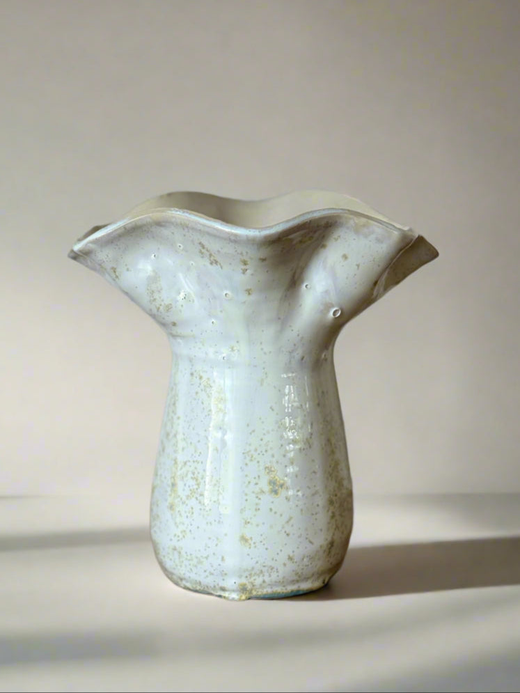 Hand-thrown Ruffled Vase