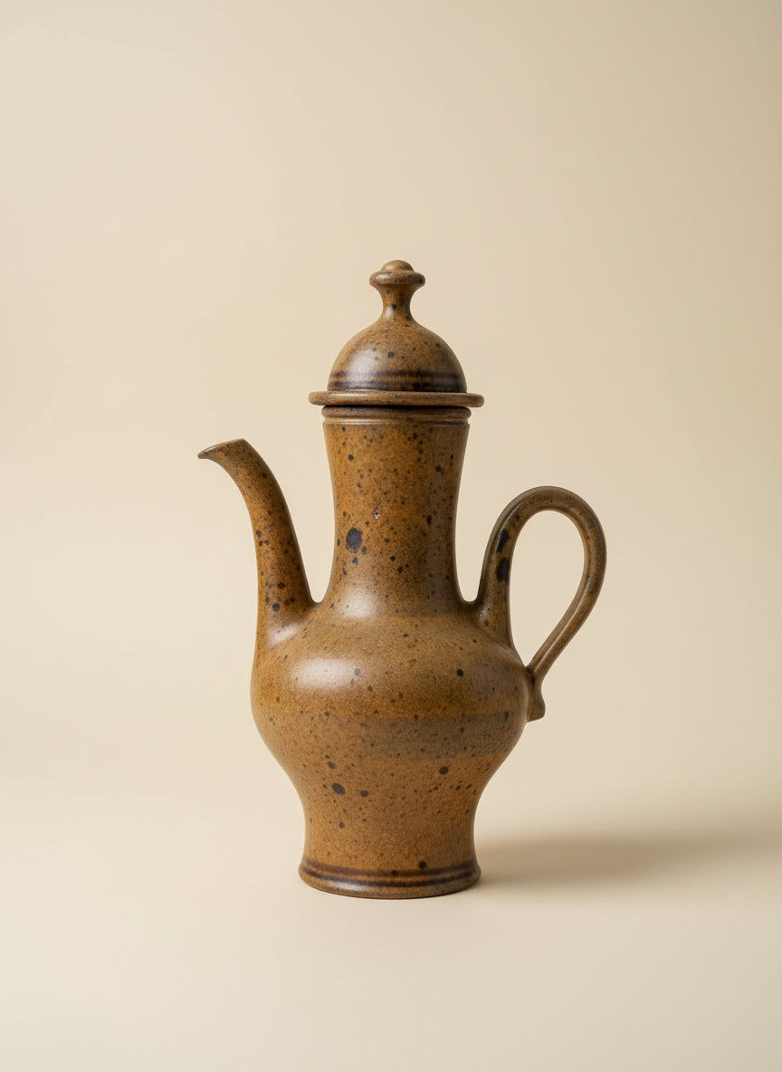 Long-spout Clay Display Pitcher with Lid