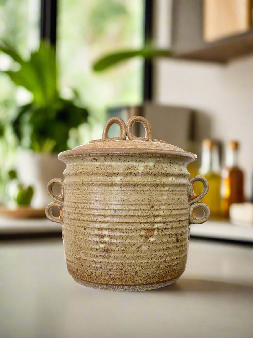 Studio Pottery Jar with Lid