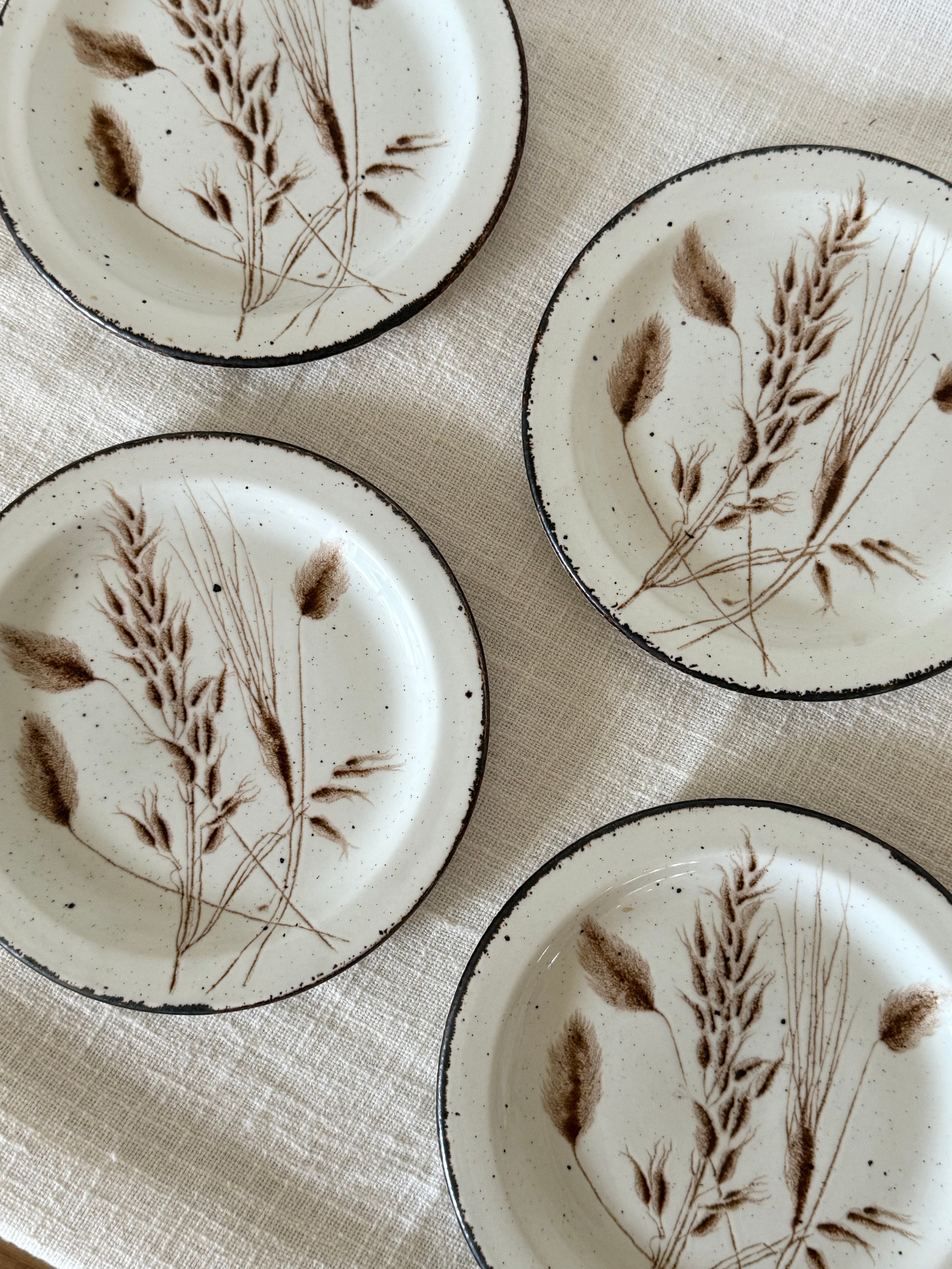 1972 "Midwinter Pottery" Wild Oats Side Plates (set of 4)