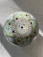 Hand-painted Portuguese Deer & Hare Flower Frog Vase