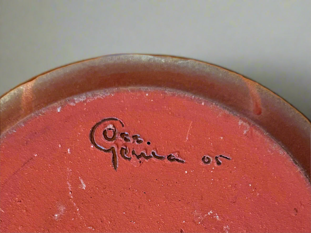 Clay Landscape Serving Pot