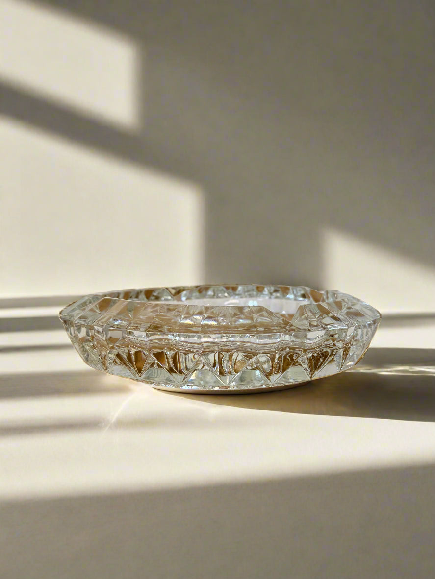 Vintage Crystal Cigar Ashtray