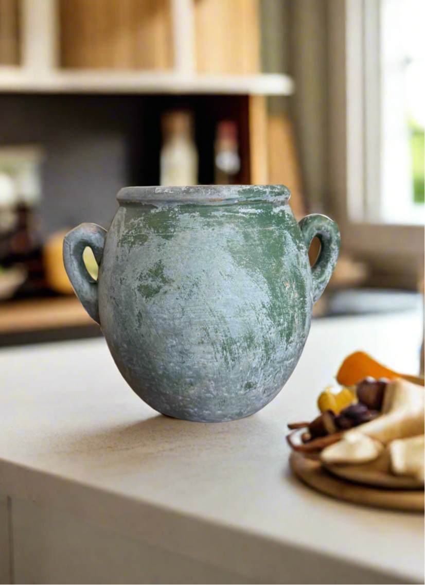 Rustic Green Handmade Vase