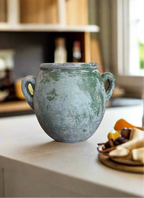 Rustic Green Handmade Vase