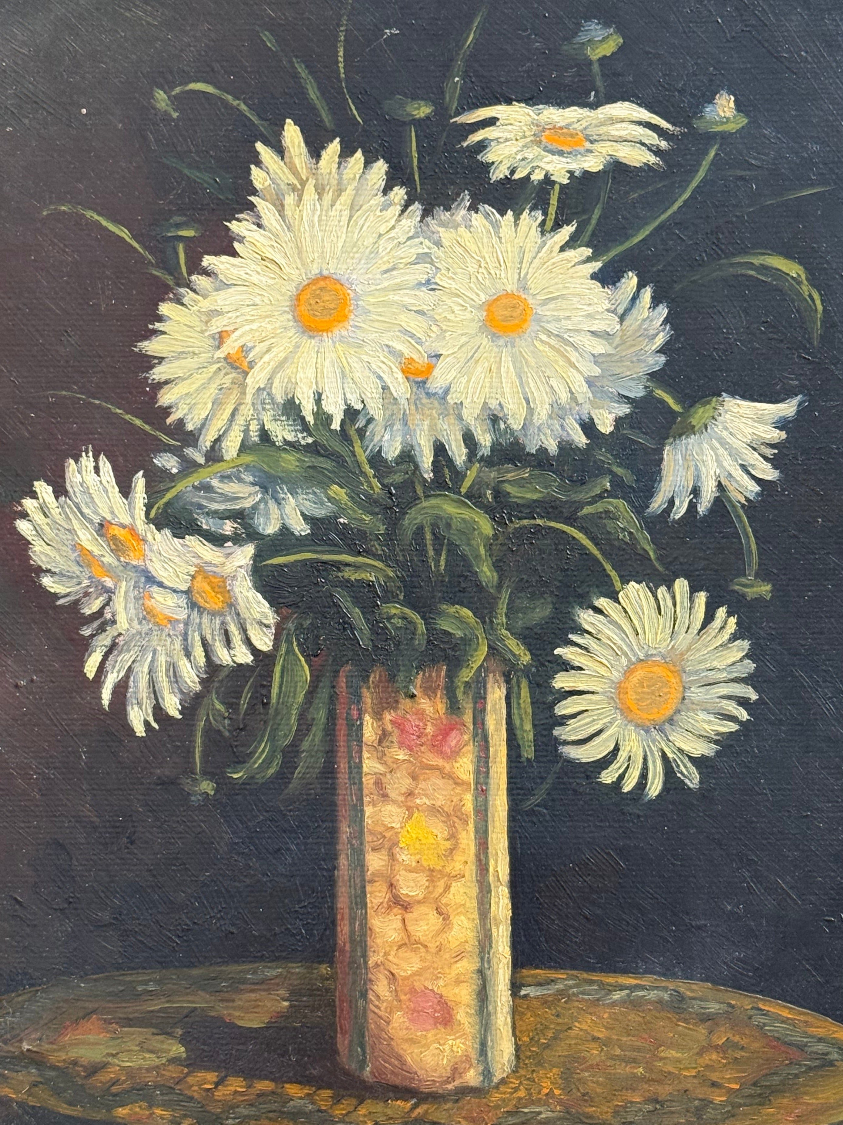 1958 Still Life Daisy Oil Painting