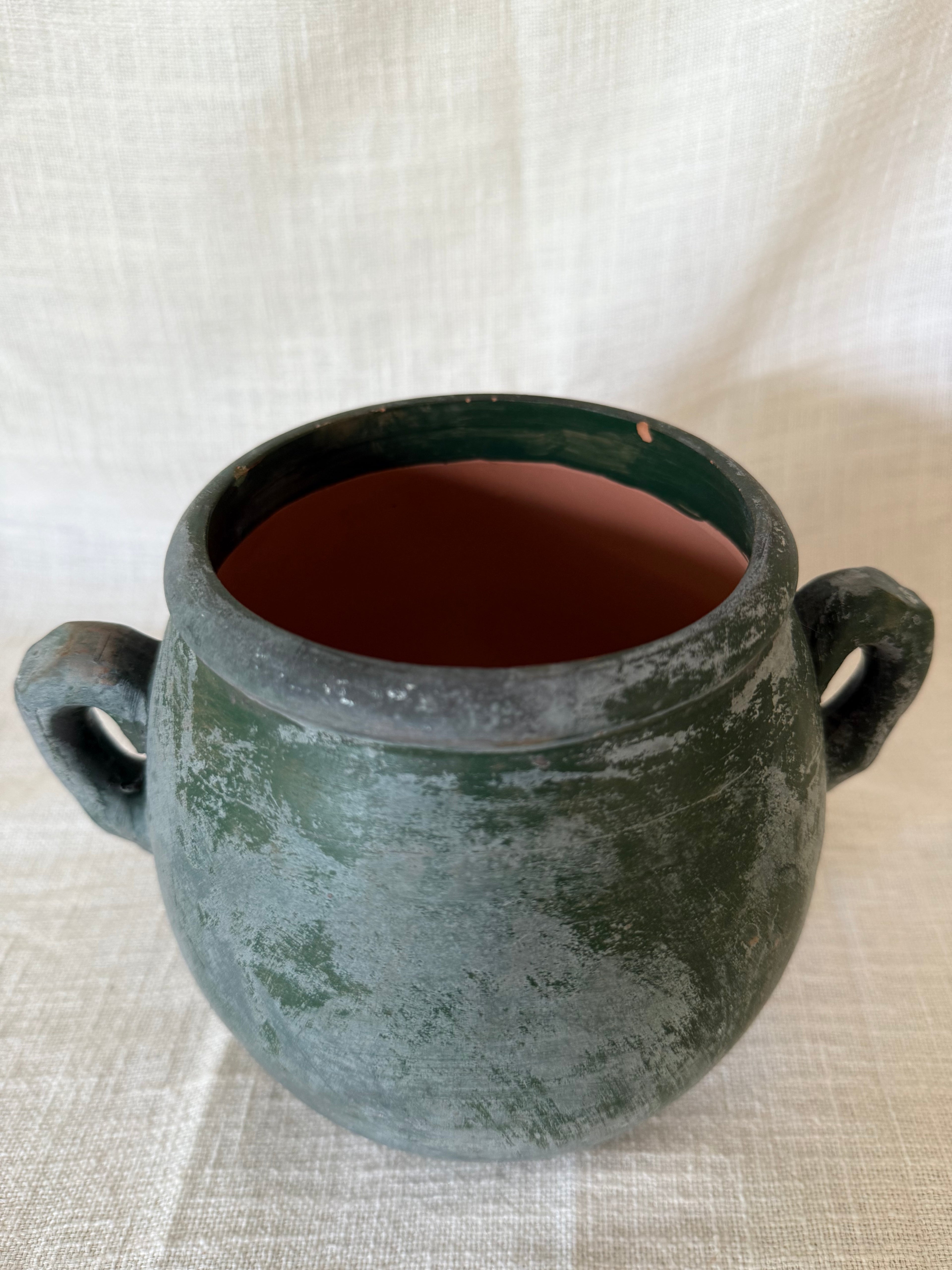 Rustic Green Handmade Vase