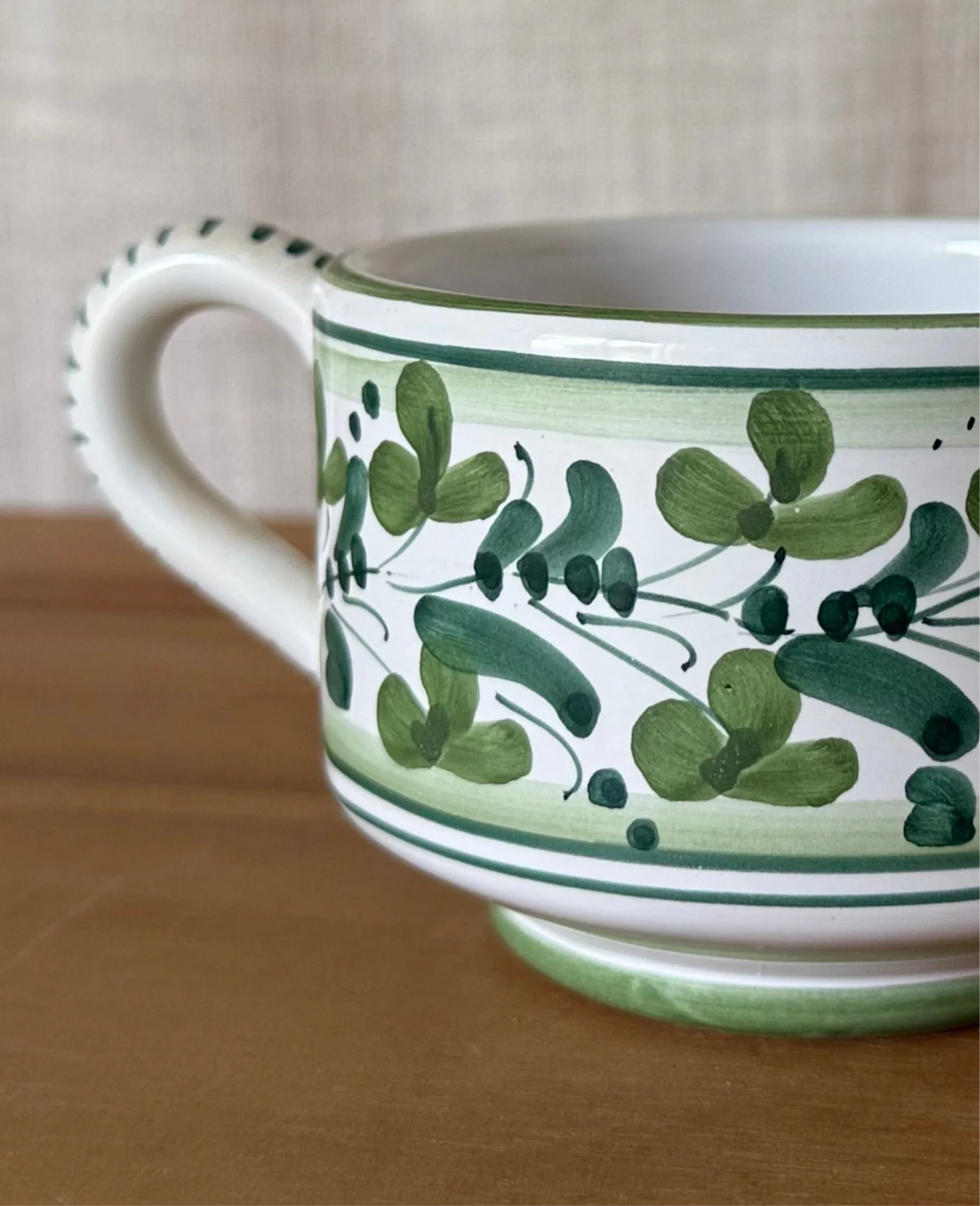 Vintage Italian "Deruta" Hand-painted Mug