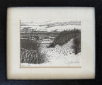 "High Tide" Signed Black and White Ink on Paper Original