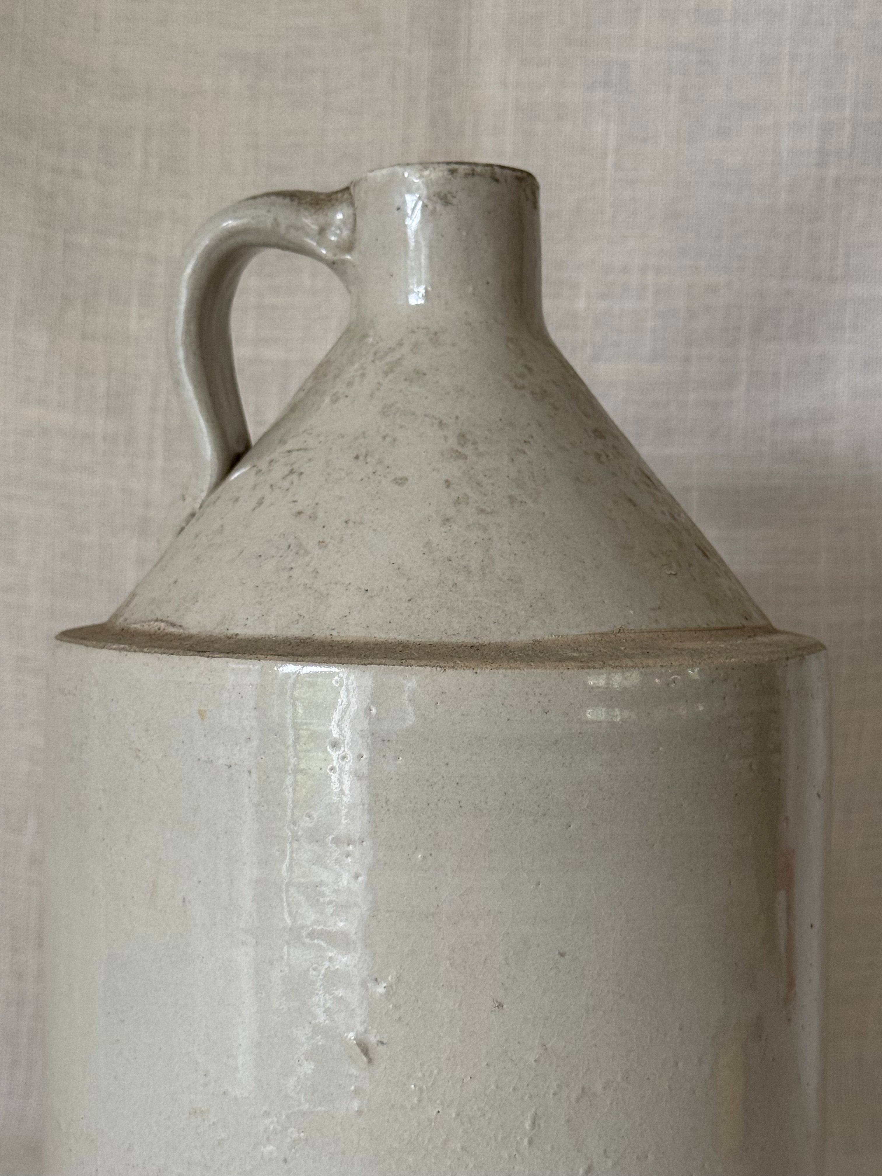 Greige Funneled Stoneware Jug (medium)