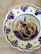 Hand-painted Delft Pottery Jewelry Dish