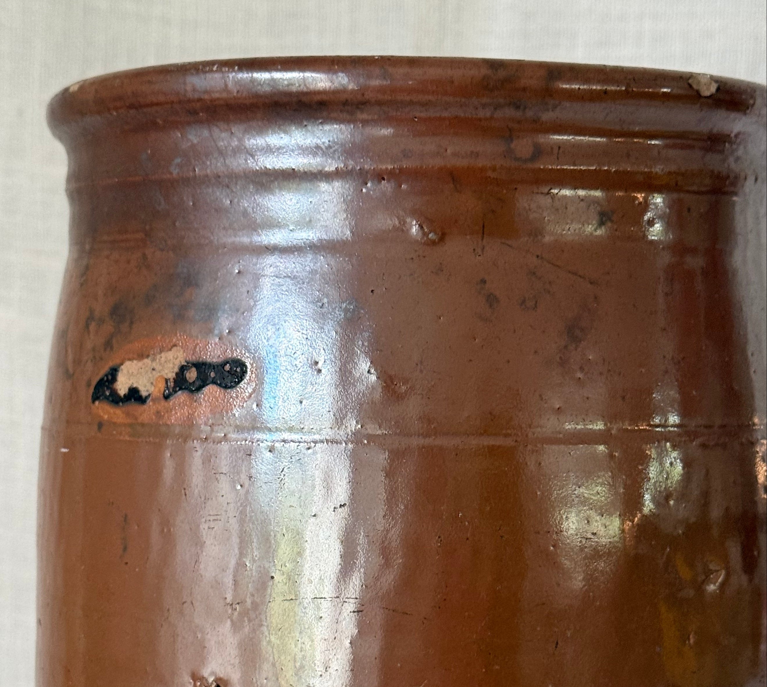 Caramel Glazed Stoneware Vase