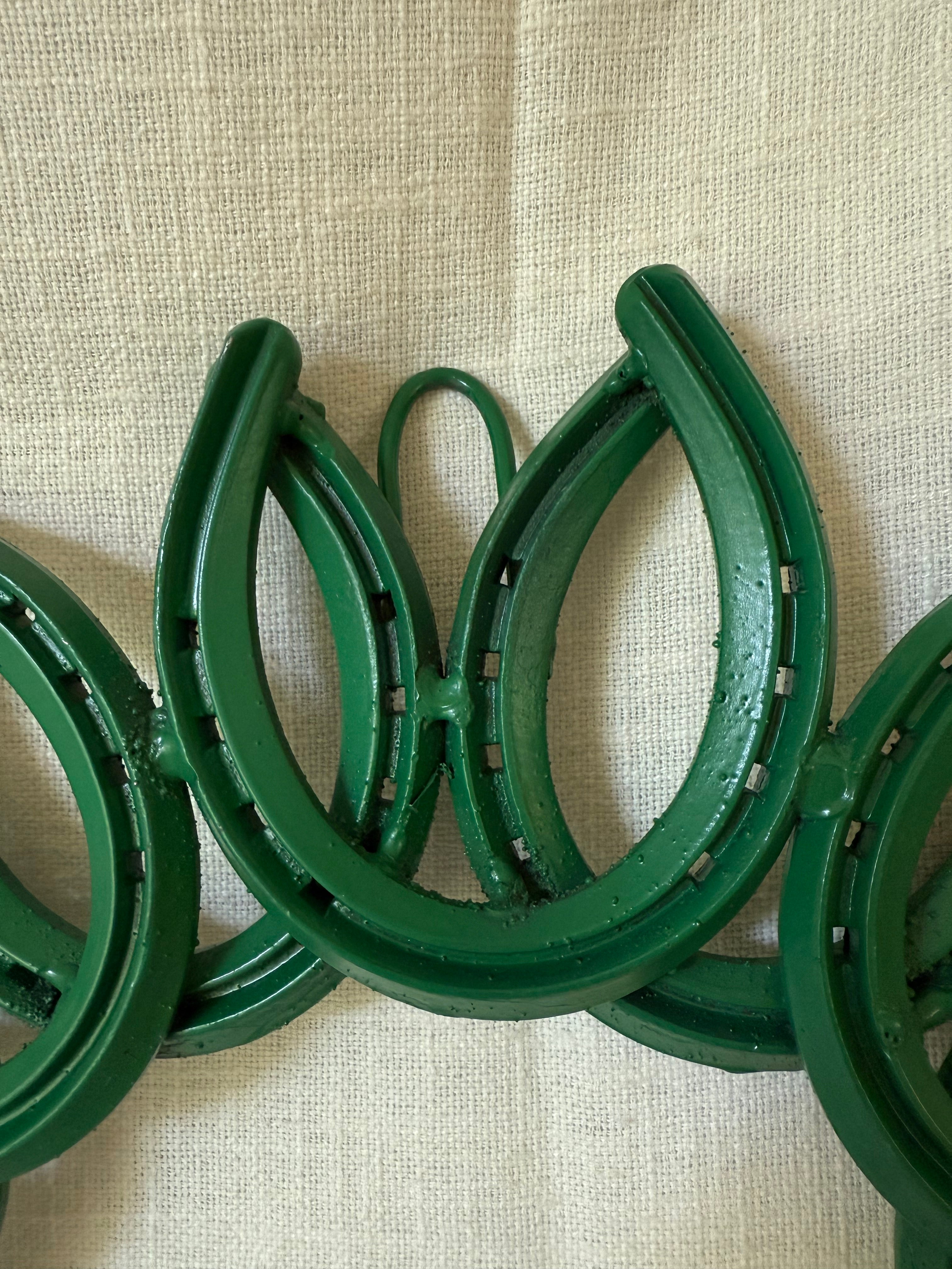 "Lucky 16" Green Horseshoe Wall Sculpture