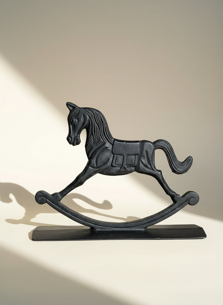 Cast Iron Rocking Horse Figurine