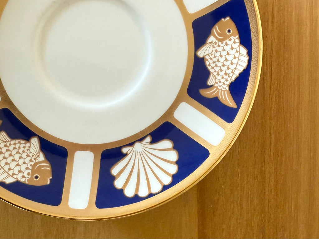 Vintage Coastal Bread Plates (set of 5)