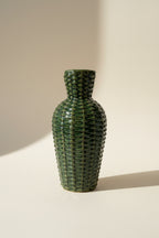 Green Woven Ceramic Vase
