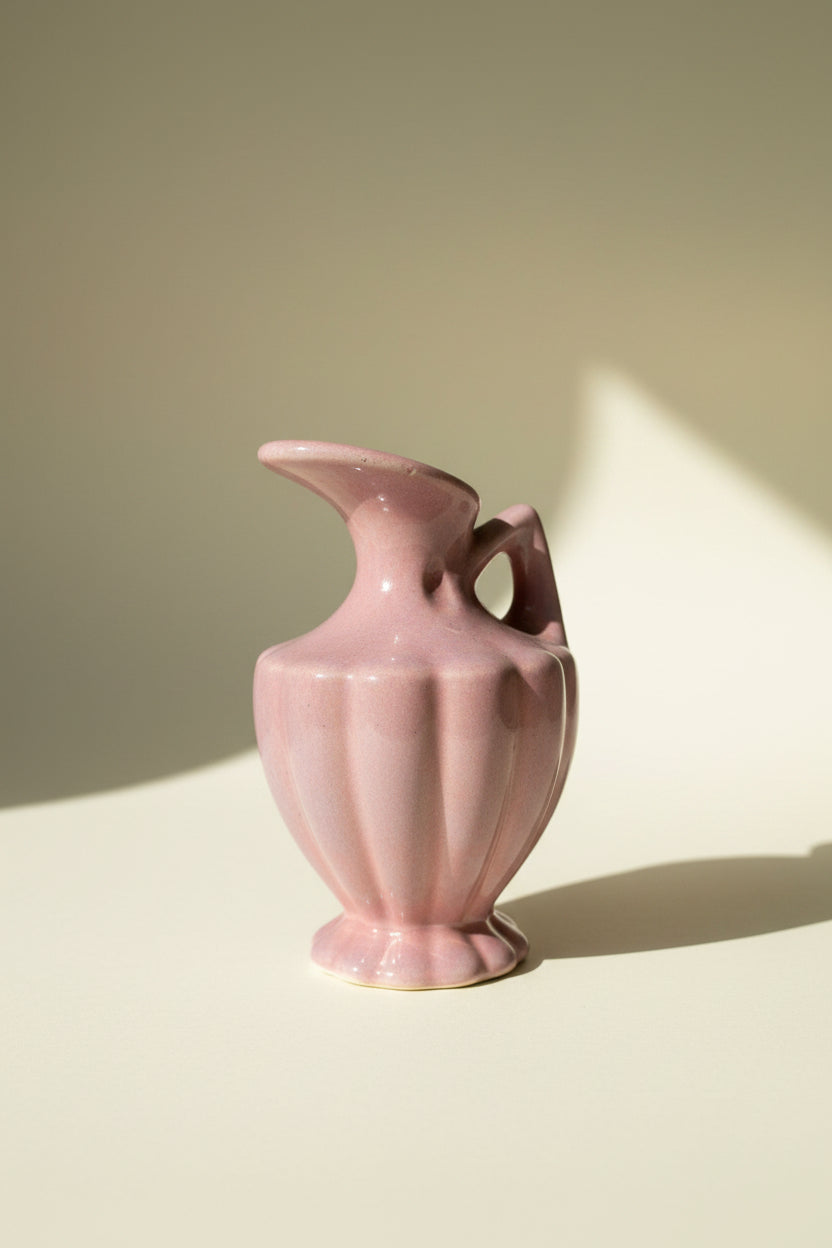 Mid-century Gonder Pottery Pink Mini Pitcher Bud Vase