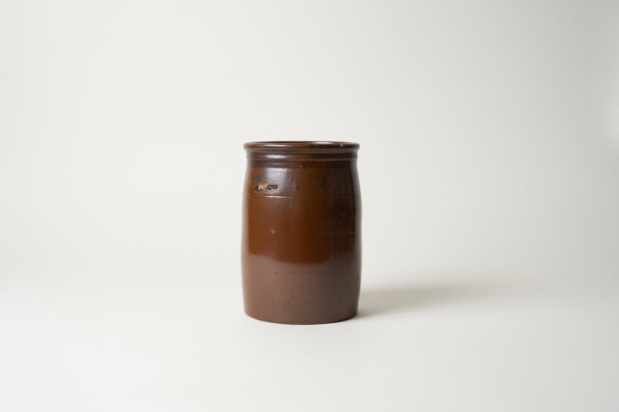 Caramel Glazed Stoneware Vase