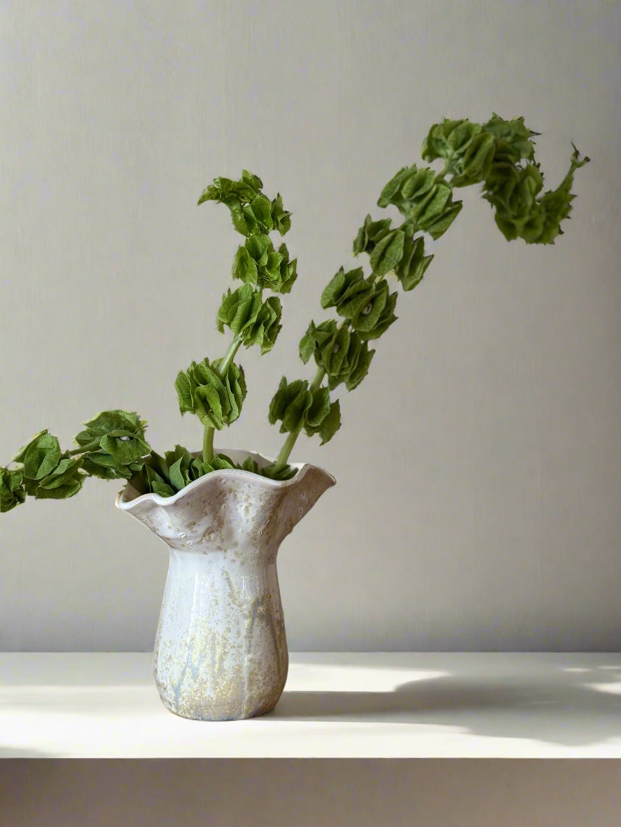 Hand-thrown Ruffled Vase