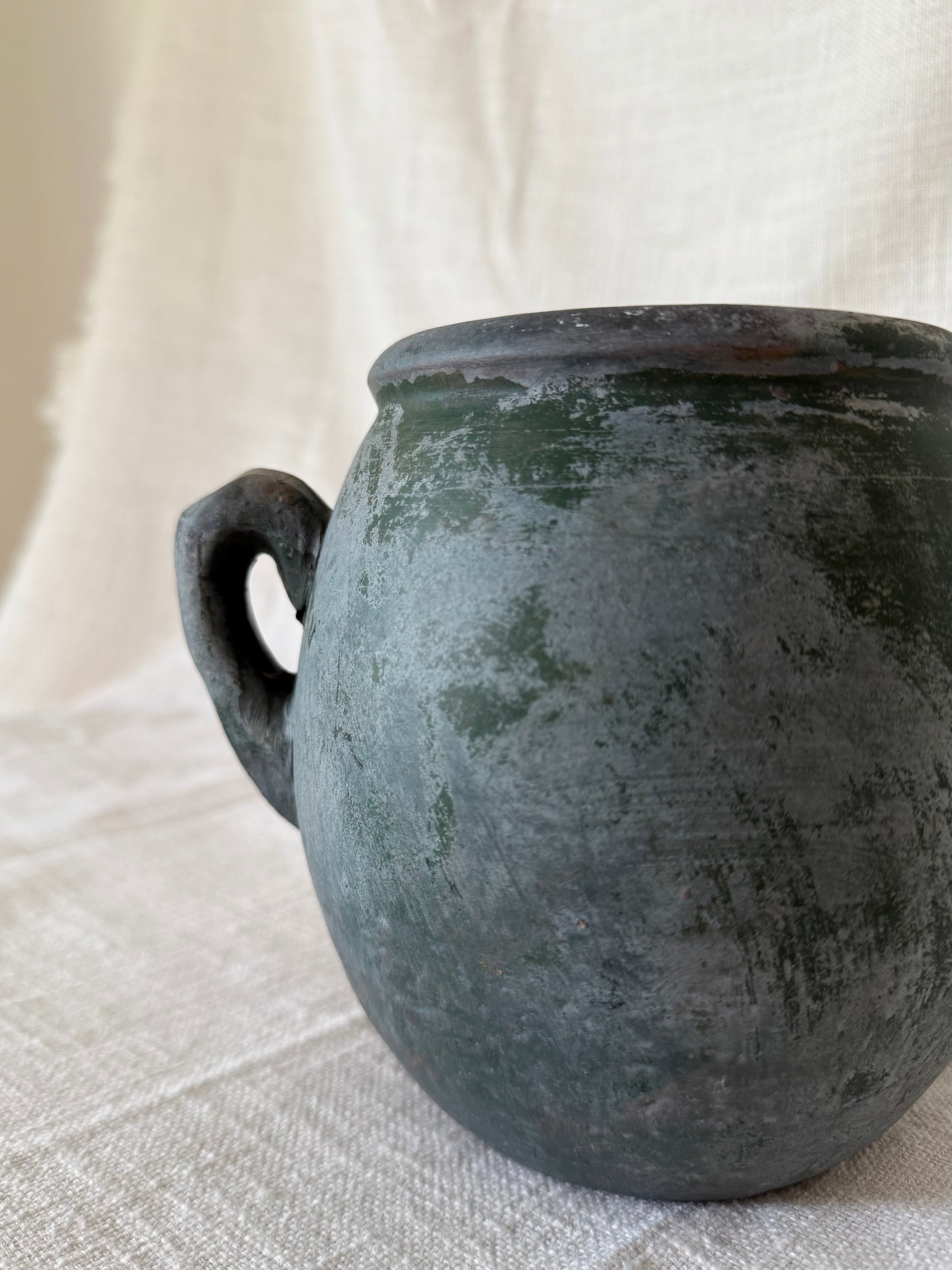 Rustic Green Handmade Vase