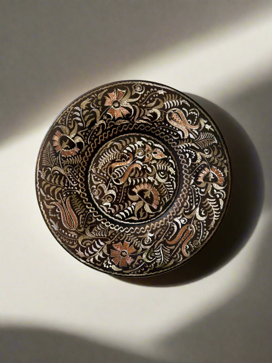 Vintage Etched Copper Plate