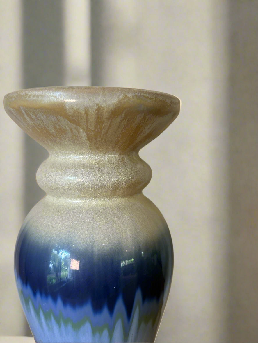 Hand-glazed Ceramic Candle Pillar