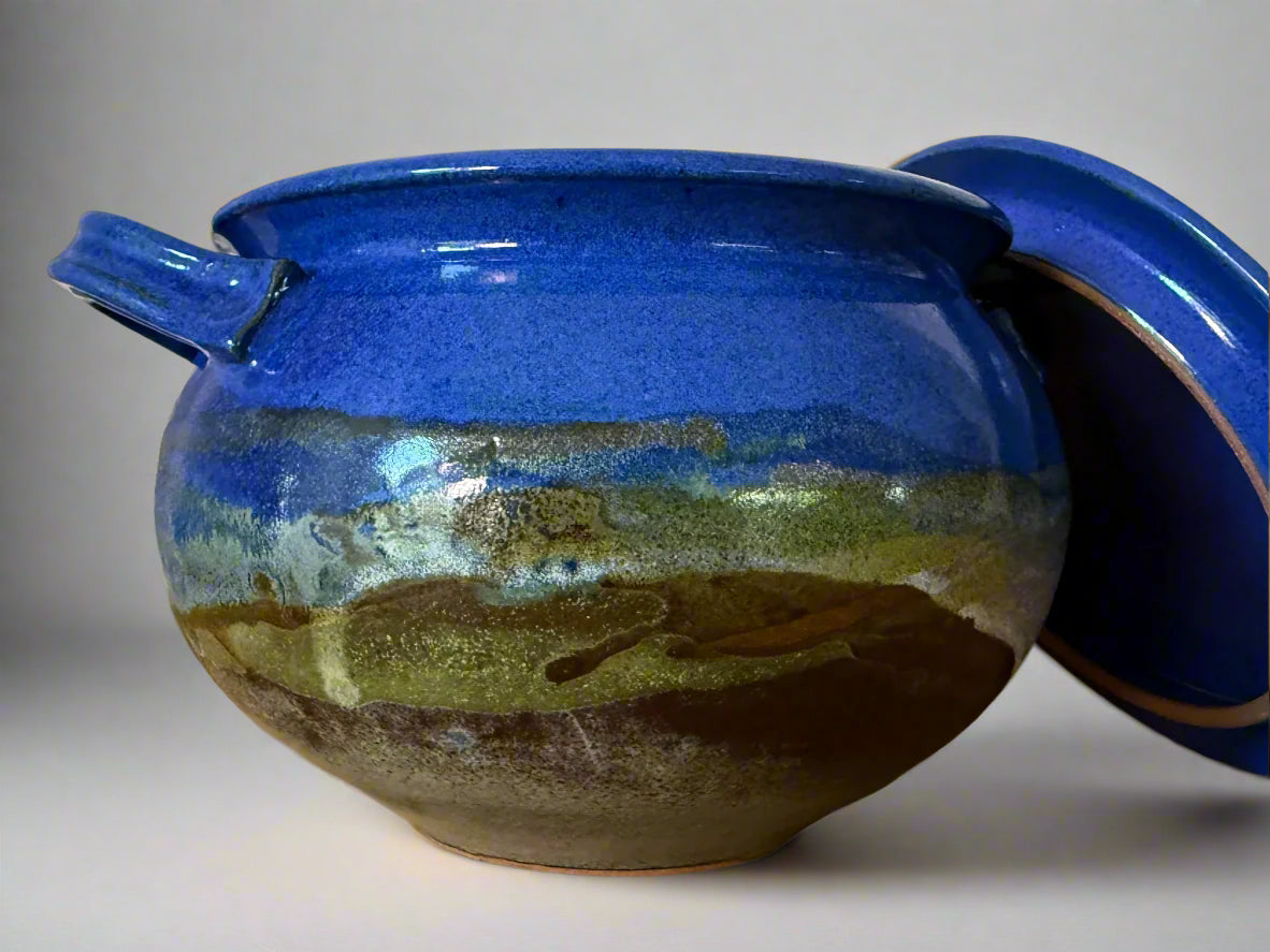 Clay Landscape Serving Pot