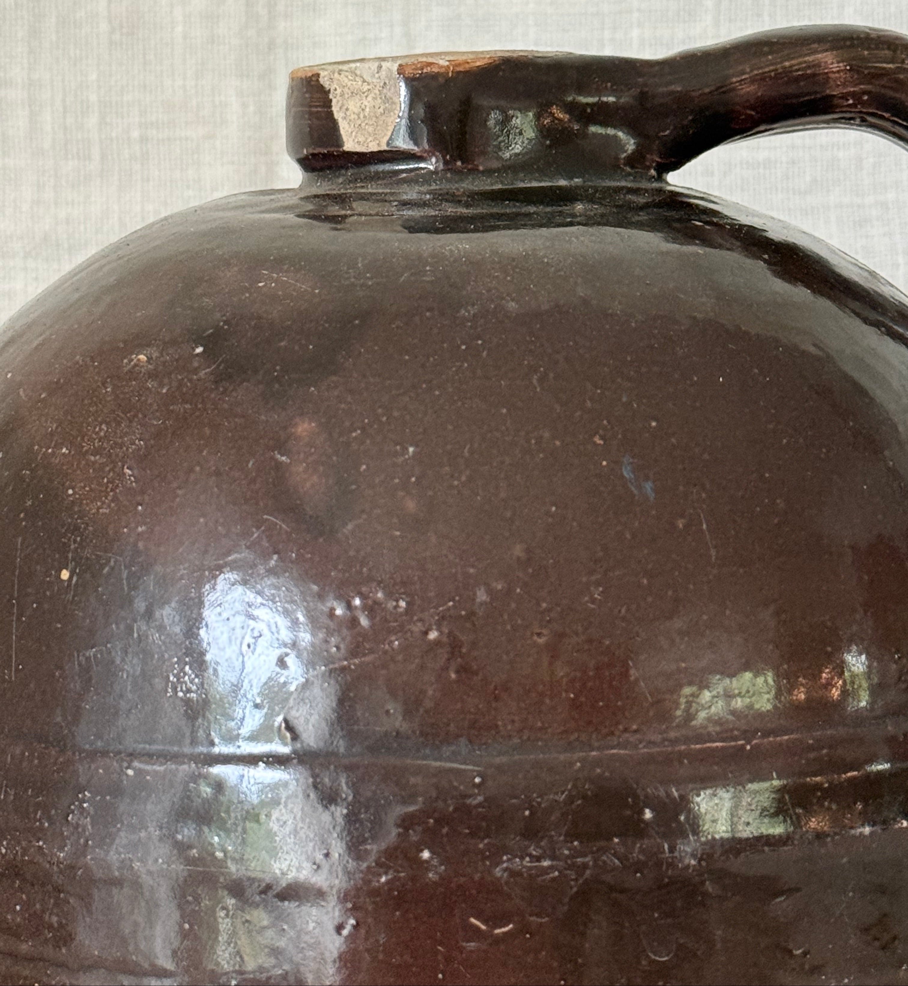 Glazed Chocolate Stoneware Jug